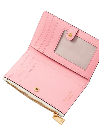 Kate Spade New York Lemon Drop Applique Small Slim Bifold Wallet