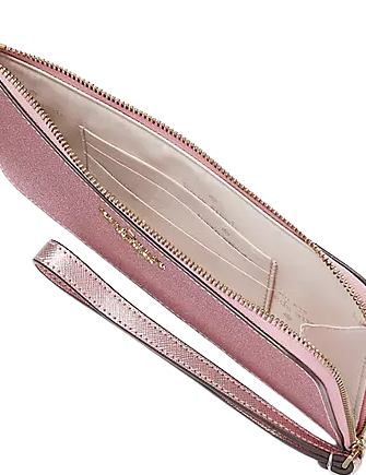 Kate Spade New York Lucy Glitter Medium L-Zip Wristlet