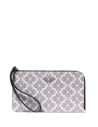 Kate Spade New York Lucy Spade Flower Medium L-zip Wristlet