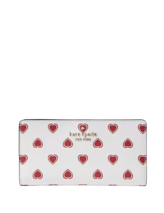Kate Spade New York Madison Heartfelt Geo Boxed Large Slim Bifold Wallet