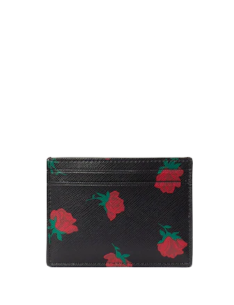 Kate Spade New York Madison Rose Toss Printed Small Slim Card Holder
