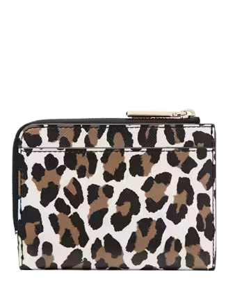 Kate Spade New York Madison Spotted Leopard Small L-Zip Wallet