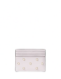 Kate Spade New York Madison Studded Faux Pearls Small Slim Card Holder