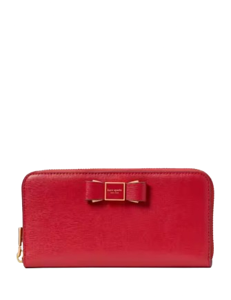 Kate Spade New York Morgan Bow Embellished Zip-around Continental Wallet