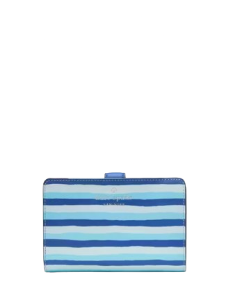 Kate Spade New York Schuyler Wave Stripe Medium Compact Bifold Wallet