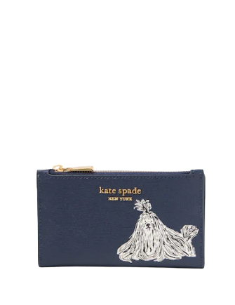 Kate Spade New York Shaggy Embossed Small Slim Bifold Wallet