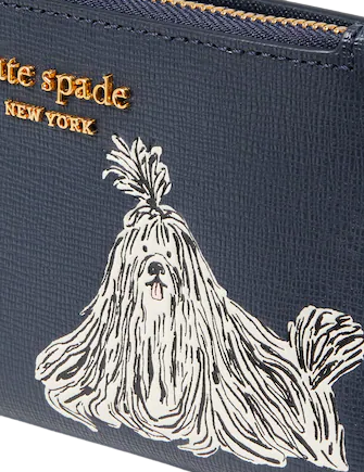 Kate Spade New York Shaggy Embossed Small Slim Bifold Wallet