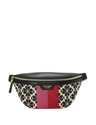 Kate Spade New York Spade Flower Jacquard Stripe Medium Belt Bag