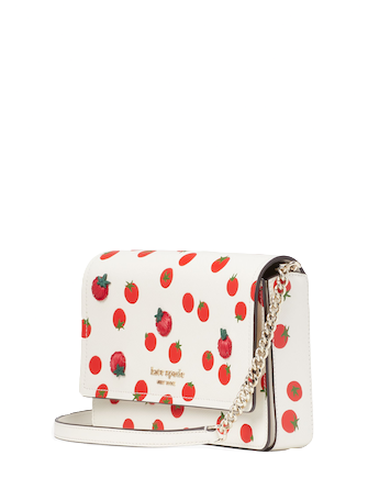 Kate Spade New York Spencer Tomato Dot Embellished Flap Chain Wallet