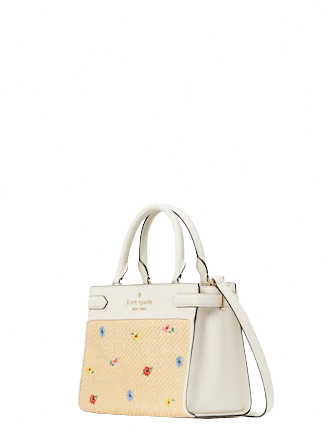 Kate Spade New York Staci Garden Bouquet Straw Small Satchel