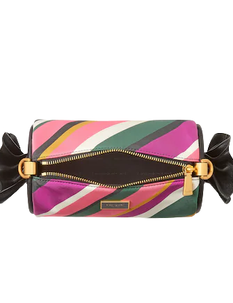 Kate Spade New York Sweet Treats Festive Multi Stripe Jacquard Small Barrel Bag