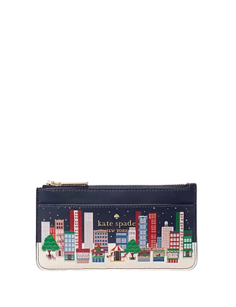 Kate Spade New York Winter Wonders Large Slim Card Holder