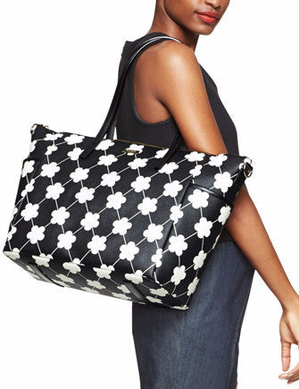 Kate Spade New York Grant Street Grainy Vinyl Floral Adaira Baby Bag