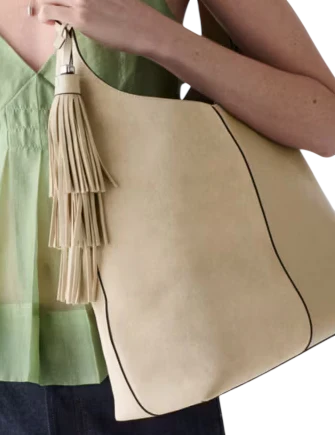 Kate Spade New York 454 Suede Fringe Large Shoulder Bag