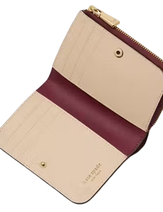 Kate Spade New York Ava Colorblocked Pebbled Leather Zip Bifold Wallet