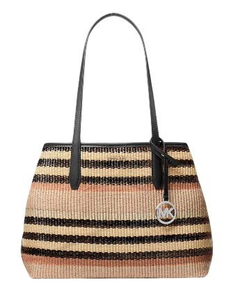 Michael Michael Kors Avalon Medium Striped Woven Tote Bag