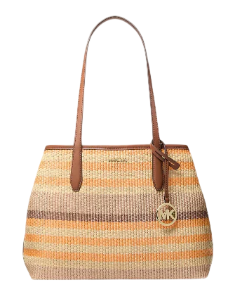 Michael Michael Kors Avalon Medium Striped Woven Tote Bag