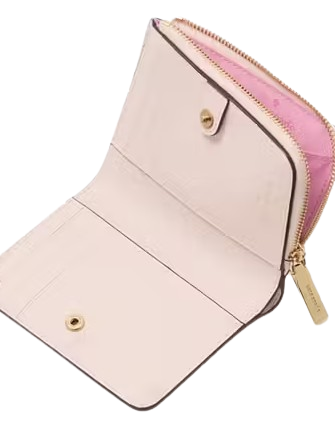 Kate Spade New York Boxed Madison Heart Studs Small L-Zip Wallet