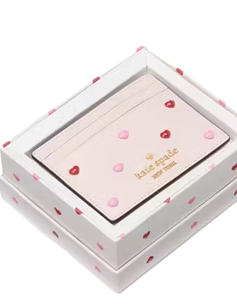 Kate Spade New York Boxed Madison Heart Studs Small Slim Card Holder