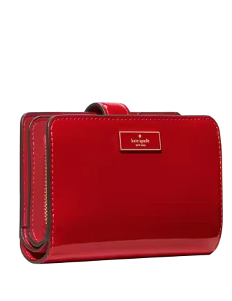 Kate Spade New York Bridget Patent Medium Compact Bifold Wallet