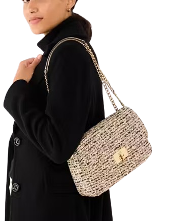 Kate Spade New York Carey Tinsel Tweed Medium Flap Shoulder Bag