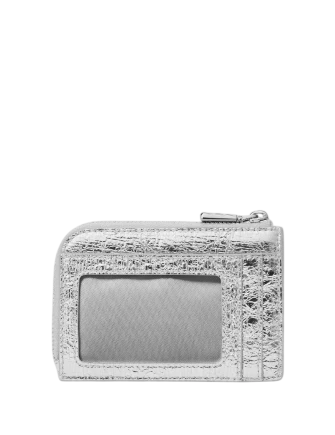 Kate Spade New York Crinkle Metallic Mini Zip Card Case