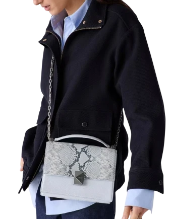 Kate Spade New York Deco Snake Embossed Chain Shoulder Bag
