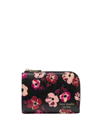 Kate Spade New York Devin Fall Poppies Small Compact Wallet