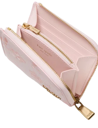 Kate Spade New York Devin Spring Pansies Zip Card Case