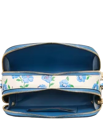 Kate Spade New York Devin Springtime Blooms Double Zip Dome Crossbody