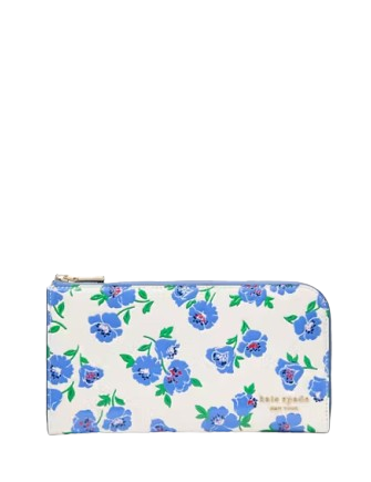 Kate Spade New York Devin Springtime Blooms Zip Around Continental Wallet