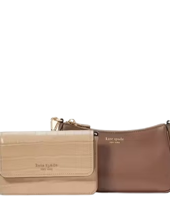 Kate Spade New York Double Up Croc Embossed Crossbody