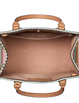 Kate Spade New York Ellie Straw Small Tote Pink