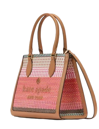 Kate Spade New York Ellie Straw Small Tote Pink