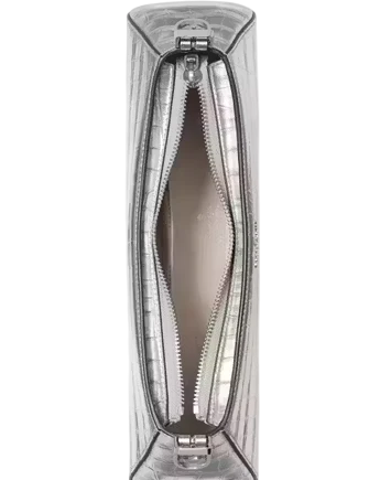 Kate Spade New York Frankie Metallic Croc Embossed Small East West Shoulder