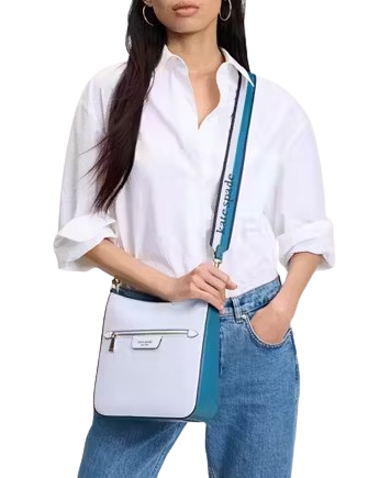 Kate Spade New York Hudson Colorblocked Pebbled Leather Messenger Crossbody