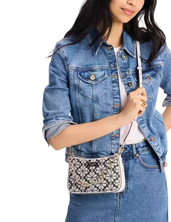 Kate Spade New York Jolie Spade Flower Jacquard Small Convertible Crossbody
