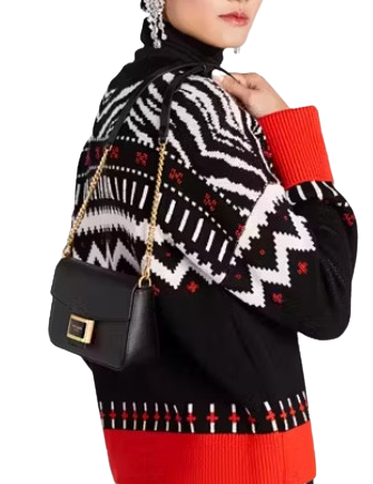 Kate Spade New York Katy Textured Leather Flap Chain Crossbody