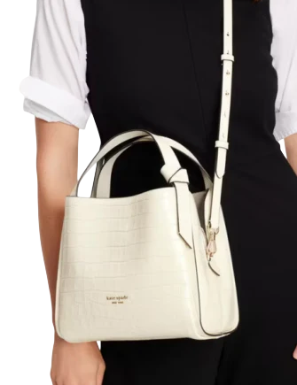 Kate Spade New York Knott Croc-embossed Medium Crossbody Tote