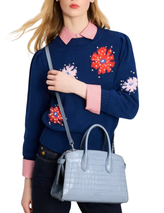 Kate Spade New York Knott Croc-embossed Medium Zip-top Satchel