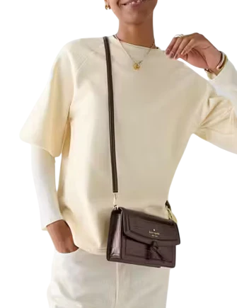 Kate Spade New York Knott Croc Embossed Mini Flap Crossbody