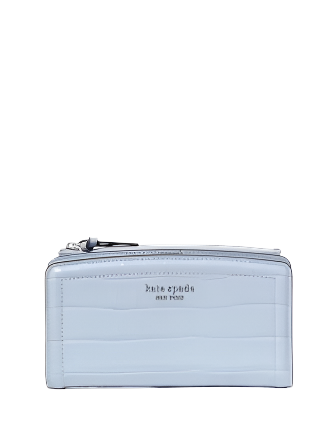 Kate Spade New York Knott Croc embossed Zip Slim Wallet
