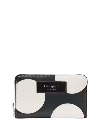 Kate Spade New York Label Dot Applique Medium Zip Around Wallet