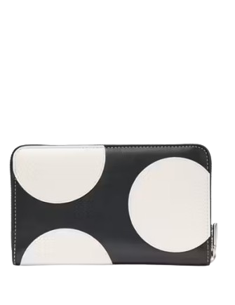 Kate Spade New York Label Dot Applique Medium Zip Around Wallet