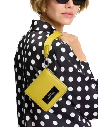 Kate Spade New York Label Small Compact Webbed Wristlet