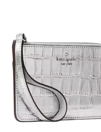 Kate Spade New York Lucy Croc Embossed Small L-zip Card Holder Wristlet