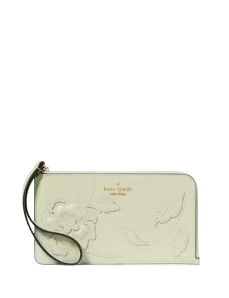 Kate Spade New York Lucy Floral Applique Medium L-zip Wristlet
