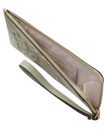 Kate Spade New York Lucy Floral Applique Medium L-zip Wristlet