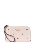 Kate Spade New York Lucy Heart Studs Small L-zip Wristlet
