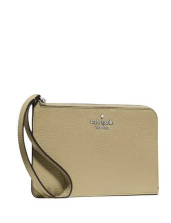 Kate Spade New York Lucy Pebbled Leather Medium L-zip Wristlet